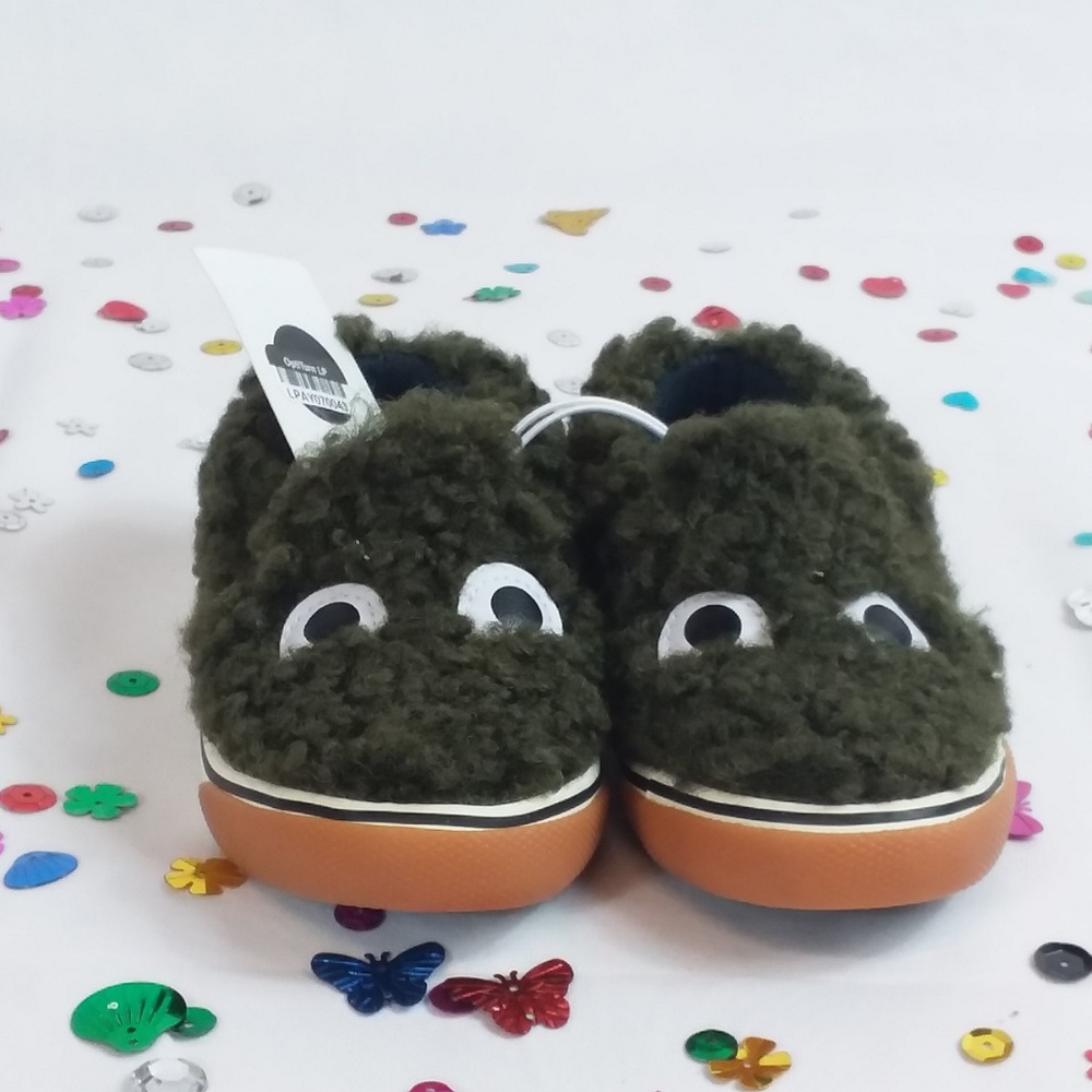 Cat & Jack Geraldo Sherpa Monster Slip On Sneakers - Picture 2 of 5